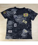 Y2K Akademiks Jeanius Say Hello Graffiti Graphic Streetwear Shirt Size L... - $553.47 MXN