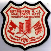 Vintage Sports Patch Hockey Bert Robinson Hospital Night 1977 - $9.89