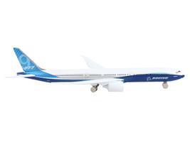 Boeing 777X Commercial Aircraft Corporate Livery White &amp; Blue Diecast Model Airp - £18.91 GBP