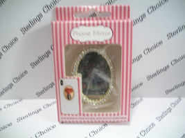 Creative Home and Kitchen Oval Shaped Cell Phone Mirror with Accents - $8.85