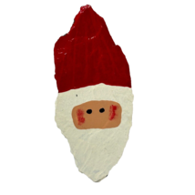 Vintage Handpainted Slate Santa Claus Christmas Figure 5 x 2&quot; - £11.26 GBP