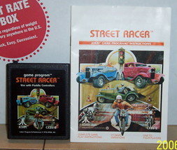 Atari 2600 Street Racer Vintage Game Cart W Manual - £11.34 GBP