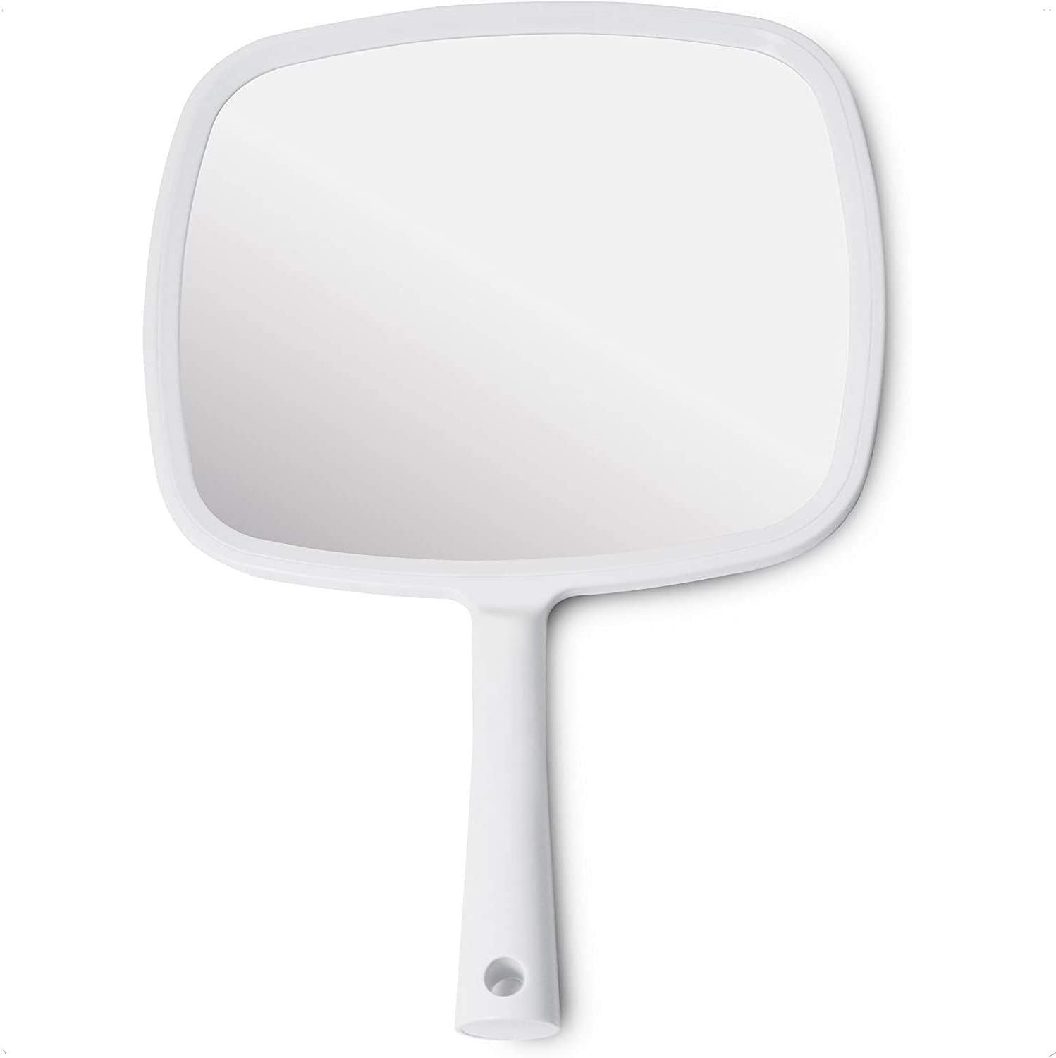 MIRRORVANA Hand Mirror with Ergonomic Handle Hand Held Mirror for Make u... - $22.37