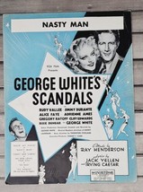 George White&#39;s Scandals &quot;Nasty Man&quot; Sheet Music + Lyrics 1934 Movietone Fox Film - $7.07