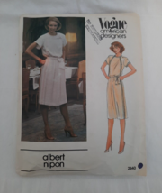 VTG Vogue American Designers ~ Albert Nipon Pattern 2640 ~ Blouson Dress Size 12 - £9.91 GBP