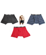 3 Pack Men&#39;s Combed Cotton Underwear TAGless Boxer Briefs Comfort Flex W... - $13.66 CAD