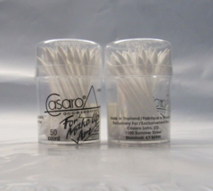 Two 50ct White Casaro Accessories For Make Up Art 3&quot; Double Sided Cotton Swabs - £7.18 GBP
