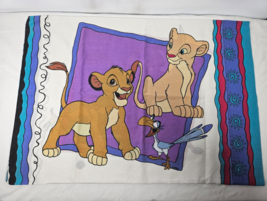 Vintage Disney The Lion King Standard Pillow Case 20x26 Simba Nala Timon... - £15.69 GBP