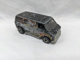 Vintage 1974 Hot Wheels Black Van With Flames Toy Car 2 3/4&quot; - $184.34 MXN