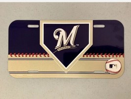 Milwaukee Brewers MLB Baseball Vibrant Retro Plastic License Plate Wall Decor - $6.79