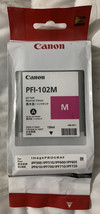 Canon PFI-102M Magenta Ink Tank 130mL Image Prograf Cartridge 0897B001 Retail Pk - £36.51 GBP