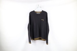 Vtg 90s Tommy Hilfiger Mens Medium Faded Spell Out Ribbed Knit V-Neck Sweater - £38.85 GBP