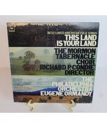 This Land Is Your Land Mormon Tabernacle Choir Philadelphia Vinyl Record... - $9.00
