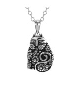 Laurel Burch Flowering Feline Sterling Silver Pendant with Necklace - £32.27 GBP