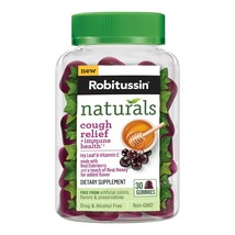 Robitussin Naturals Cough Relief/Immune Health Honey &amp; Elderberry Gummies 30 Ct. - £17.40 GBP