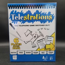TELESTRATIONS The Telephone Game Sketched Out 4-6 Player Family Pack New... - $18.80