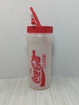 Vintage Ultra Squeeze Coca Cola Classic Sports Coke Water Bottle With Straw - $19.59
