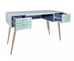 handmade ,bone inlay desk, wood desk, bone inlay furniture, laptop table, - £1,225.34 GBP