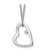 Sterling Silver White Ice .01 CT Diamond Heart Necklace - $131.72 CAD