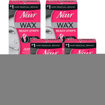 4-New Nair Hair Remover Wax Ready Strips Face and Bikini Hair Removal Wax Strips - £33.23 GBP