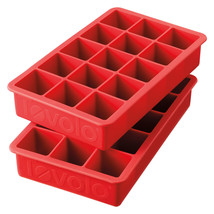 Tovolo Perfect Cube Apple Red Ice Trays (Set of 2) - £24.28 GBP