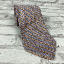 Robert Talbott Best of Class John L Ashe Neck Tie Oval Leaves Blue Orange - $45.30