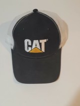 Black &amp; White Caterpillar CAT Equipment Trucker Cap Hat Cap Equipment-Snapback  - £13.97 GBP