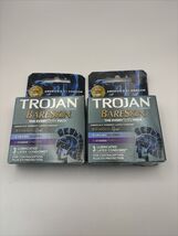 2pk Trojan Bareskin EveryTHIN Original Raw Studded Thinnest Lube Latex C... - €16,93 EUR