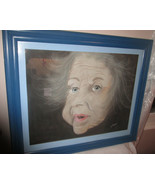 Old Vintage Facial Painting of older wrinkled Person Painting  signed D.... - £68.74 GBP