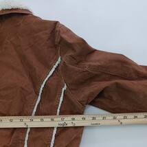 Marcelle Renee Jacket Women's L Brown Genuine Leather Full Button Jacket Pockets image 6