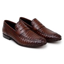 Belvedere Slip-on Penny Loafers Shoes Italian Calfskins Luca Ant.Tan image 12