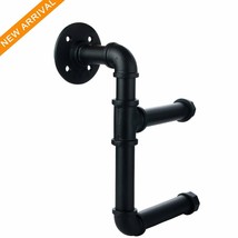 Industrial Toilet Paper Holders Industrial Iron Pipe Shelf/ Toilet Tissue Rol... - £31.84 GBP
