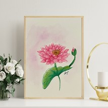 Original Watercolor Painting Of November Birth Month Flower, A Chrysanth... - $41.58
