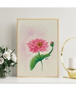 Original Watercolor Painting Of November Birth Month Flower, A Chrysanth... - $41.58