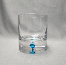 Double Old Fashioned Glass Controlled Bubble Electric Blue Whiskey Rocks... - $261.43 MXN
