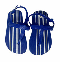 NEW Toddler Boys Blue Flip Flop Beach Sandals Adjustable Strap Size S 5-6 - €8,61 EUR