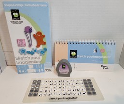 Cricut Stretch Your Imagination cartridge, keyboard overlay, booklet, case - $8.79
