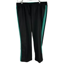 SB Active Mens Size XL Black Track Pants With Green Stripes Polyester - $360.12 MXN