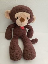 Gund Fuzzy Monkey 4050664 Dark Brown Red Heart Plush Stuffed Animal 13&quot; - £27.51 GBP