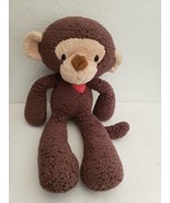 Gund Fuzzy Monkey 4050664 Dark Brown Red Heart Plush Stuffed Animal 13&quot; - £27.07 GBP