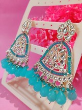 Earrings for women chandelier shape indian Dangle india long stud - £14.59 GBP