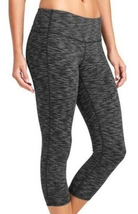 Athleta Energy Chaturanga Capri Leggings Space Dye Black Gray Size XS - $25.00