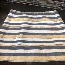 J. Crew gold denim blue striped mini skirt women&#39;s size XS - $370.75 MXN