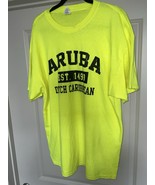 Aruba Tee T Shirt Top Shirt XL  Green Combed Cotton - $232.99 MXN