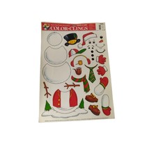 VTG Color Clings Window Decoration Christmas Create a Cling Snowman 1990s - £10.22 GBP