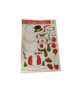 VTG Color Clings Window Decoration Christmas Create a Cling Snowman 1990s - £10.02 GBP