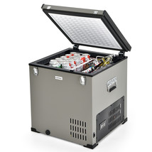 68 Quart Car Refrigerator 12V Portable Car Freezer Fridge Compressor Cooler Grey - £397.82 GBP