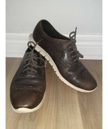 Men’s Cole Haan ZeroGrand 0S Dark Brown Leather Wingtip Shoes Size 10C B... - £20.21 GBP