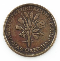 TRADE &amp; AGRICULTURE LOWER CANADA BANK OF MONTREAL TOKEN UN SOUS VERY FIN... - £53.17 GBP