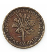 TRADE &amp; AGRICULTURE LOWER CANADA BANK OF MONTREAL TOKEN UN SOUS VERY FIN... - $92.70 CAD